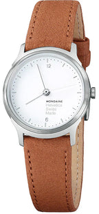 Mondaine Ladies Watch Helvetica No1 Light Brown
