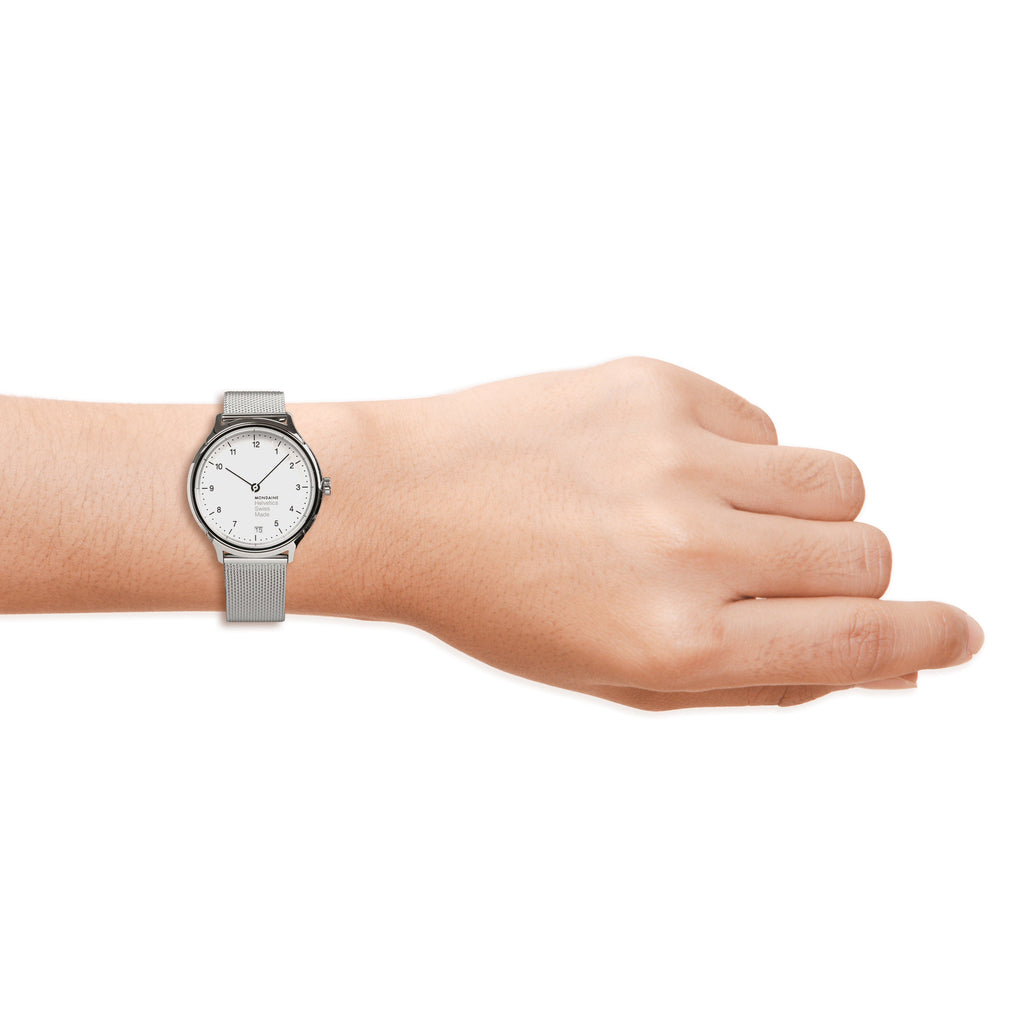 Mondaine Helvetica No1 Regular Ladies' White Watch