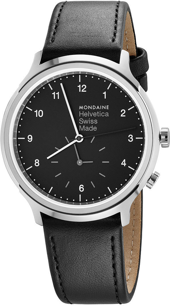 Mondaine Watch Helvetica Regular Black