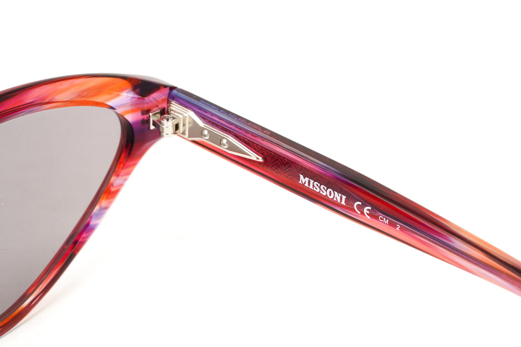Missoni Women's Sunglasses Cat Eye Red Horn