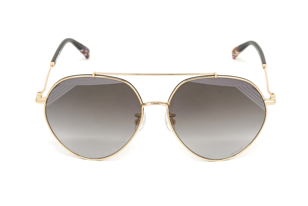 Missoni Women's Sunglasses Round Pilot Black/Gold
