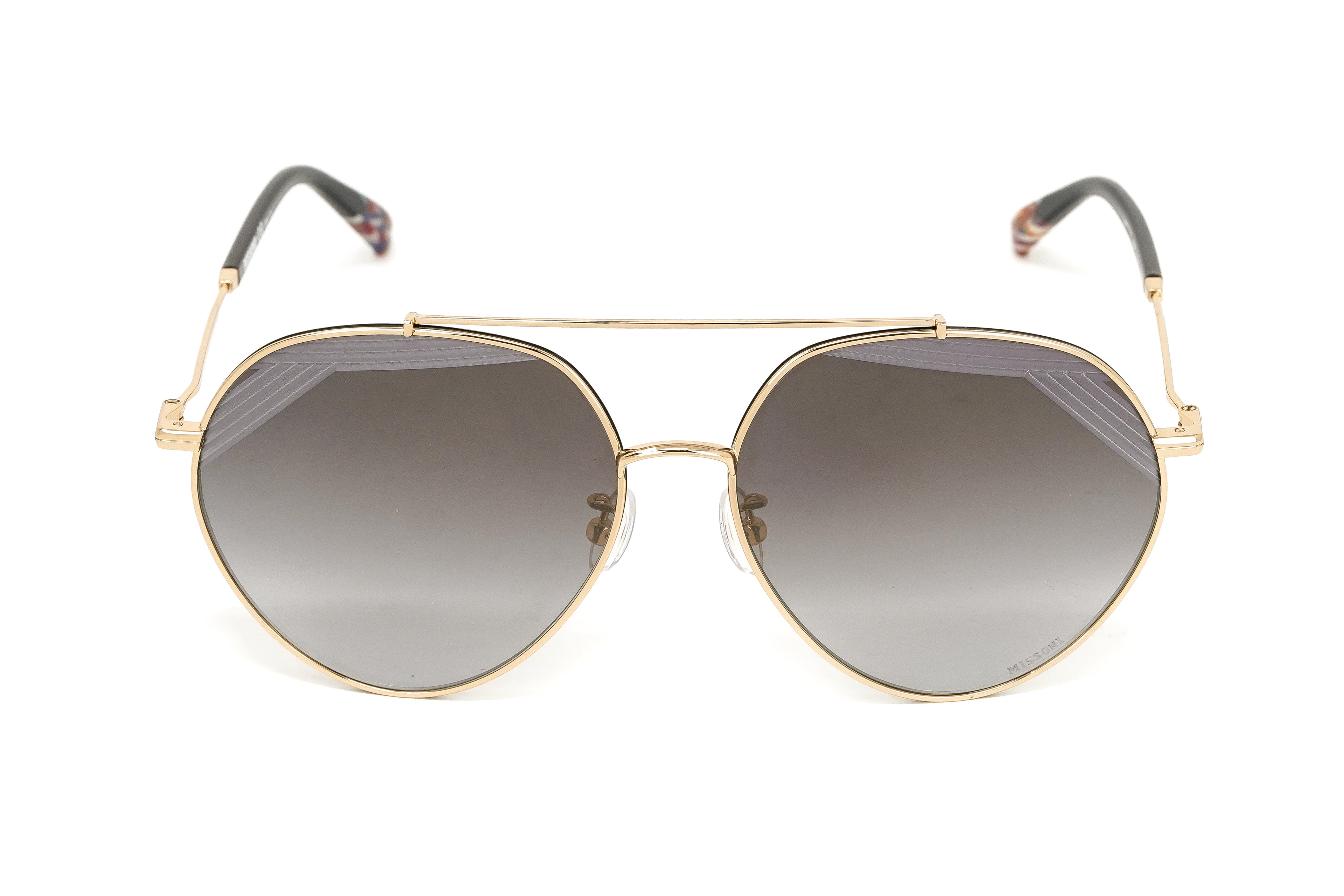 Missoni Women's Sunglasses Round Pilot Black/Gold