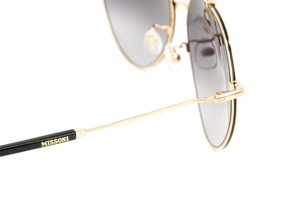 Missoni Women's Sunglasses Round Pilot Black/Gold