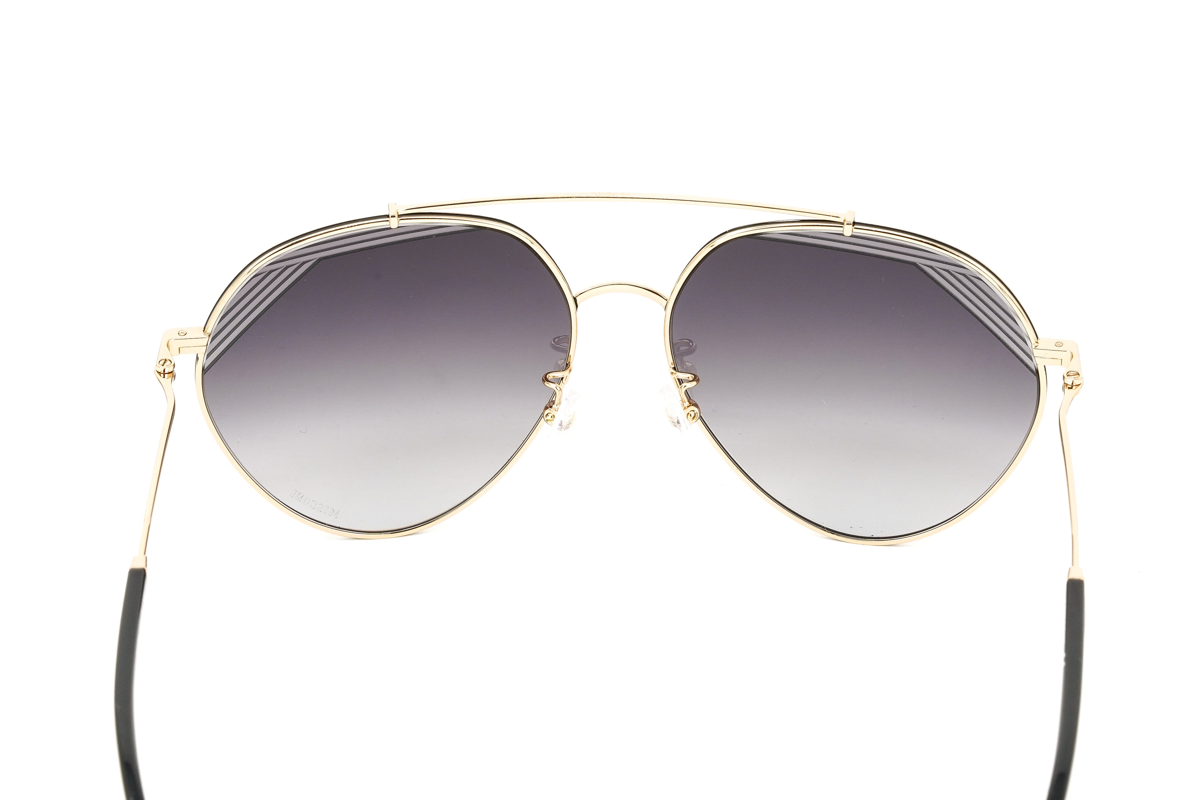 Missoni Women's Sunglasses Round Pilot Black/Gold