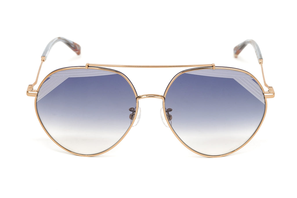 Missoni Women's Sunglasses Round Pilot Gold/Blue