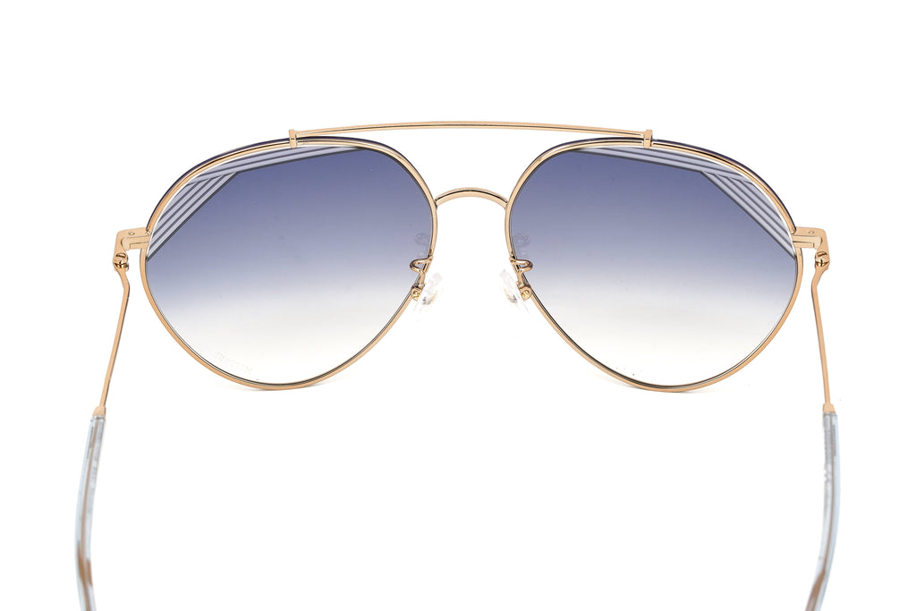 Missoni Women's Sunglasses Round Pilot Gold/Blue