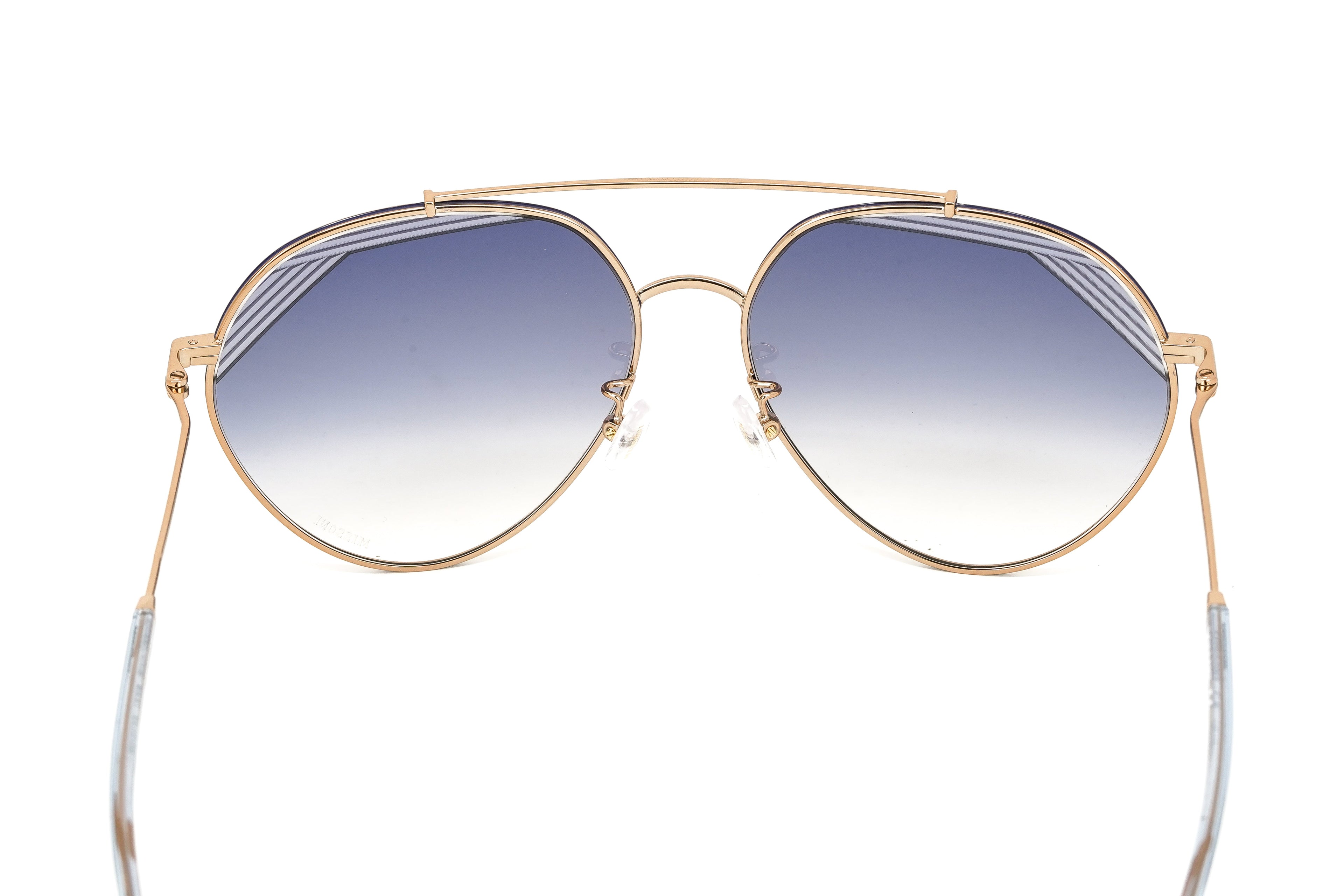 Missoni Women's Sunglasses Round Pilot Gold/Blue