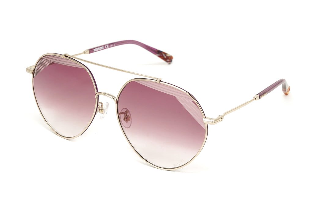 Missoni Women's Sunglasses Round Pilot Silver/Pink