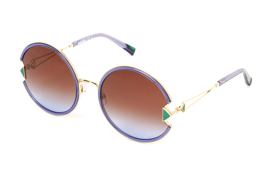 Missoni Women's Sunglasses Oversized Round Gold/Violet