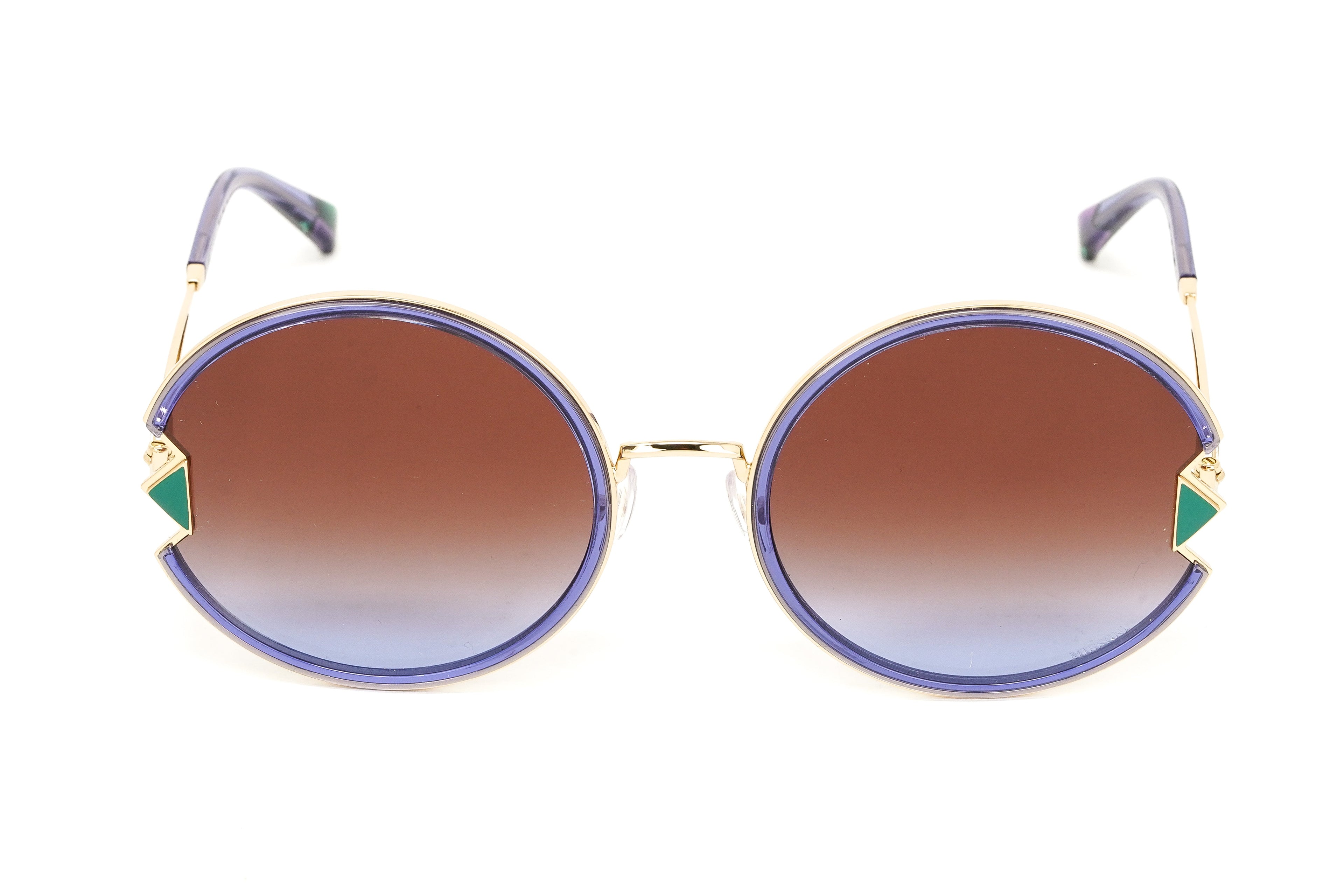 Missoni Women's Sunglasses Oversized Round Gold/Violet