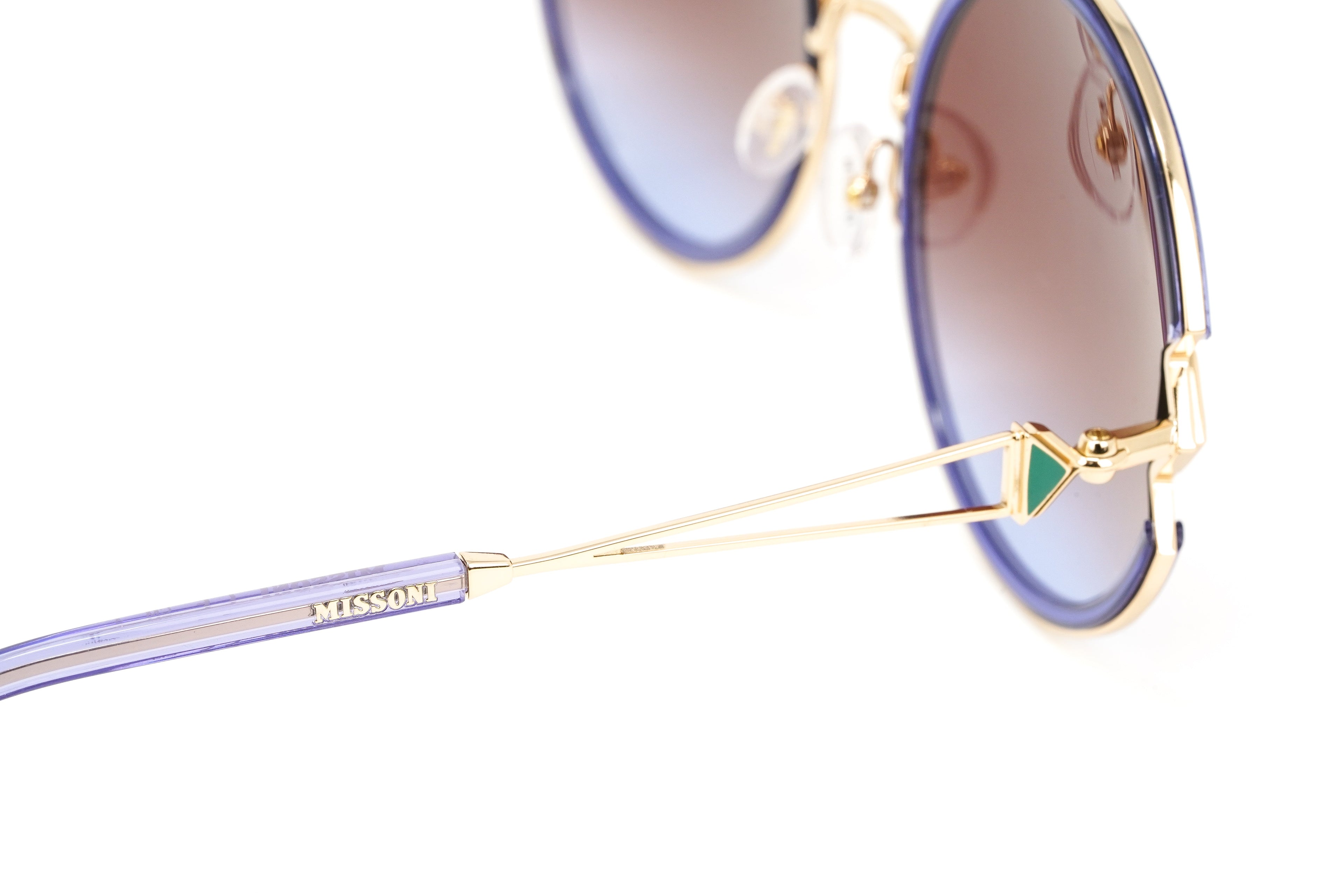 Missoni Women's Sunglasses Oversized Round Gold/Violet