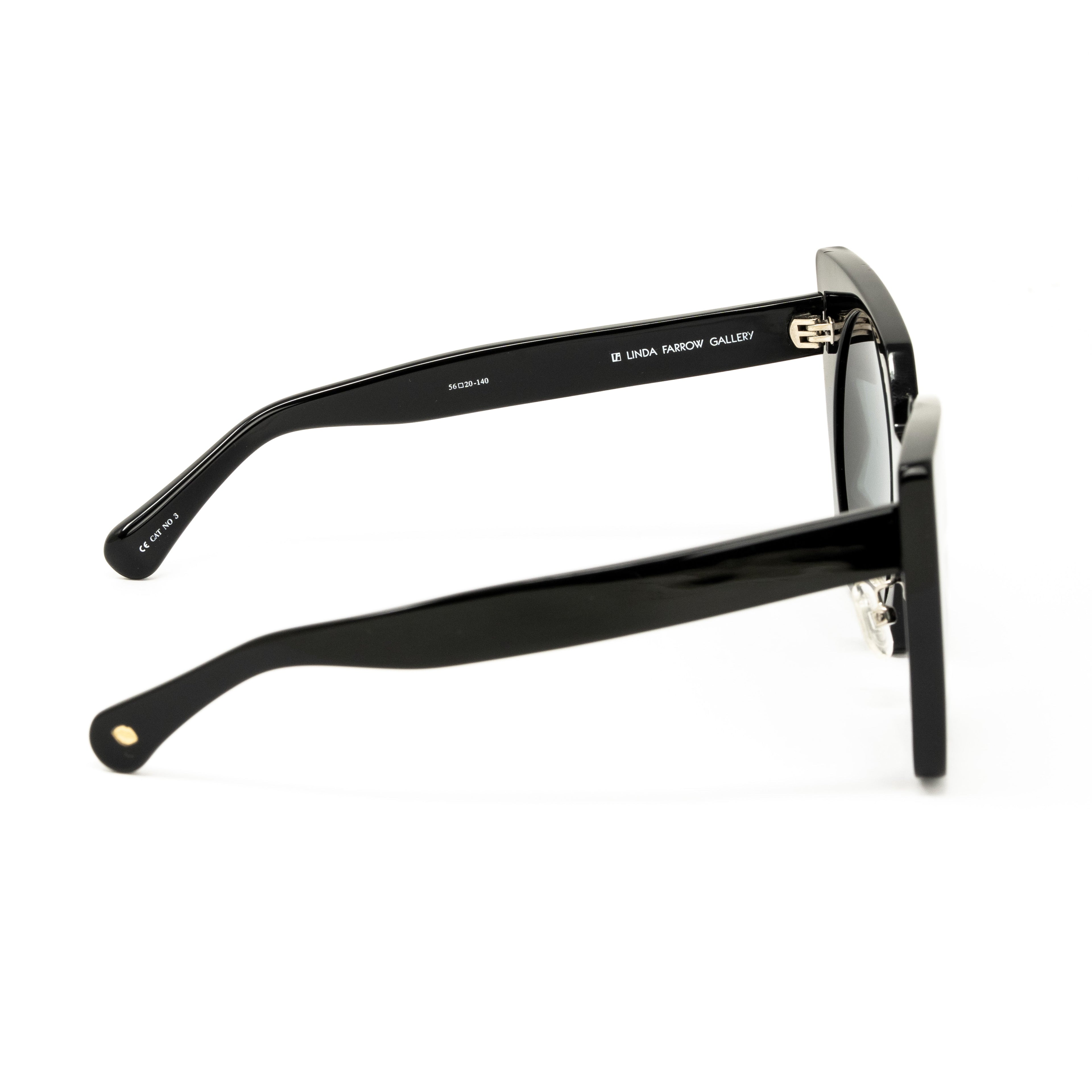 Markus Lupfer x Linda Farrow Black Sunglasses