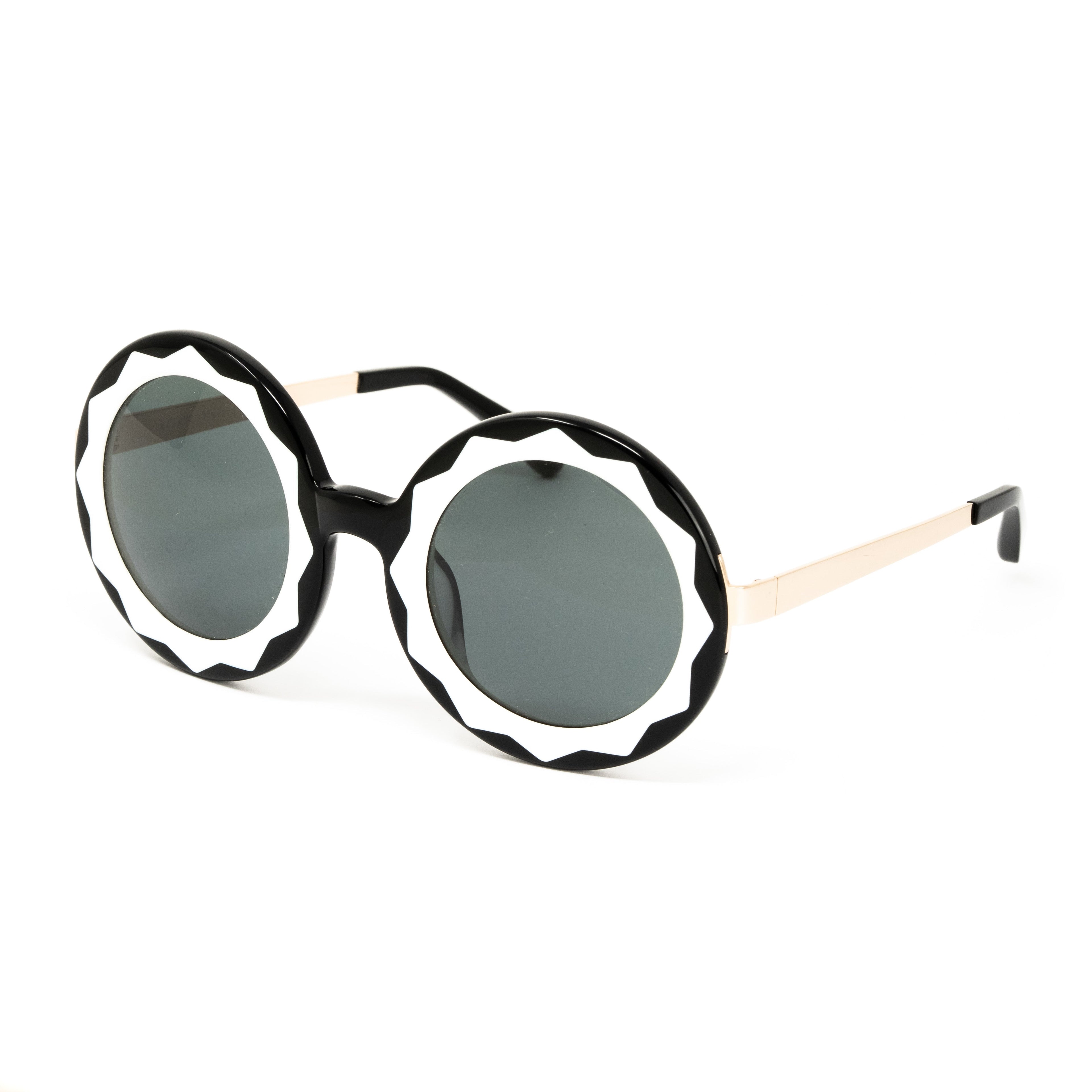 Markus Lupfer x Linda Farrow Black and White Sunglasses