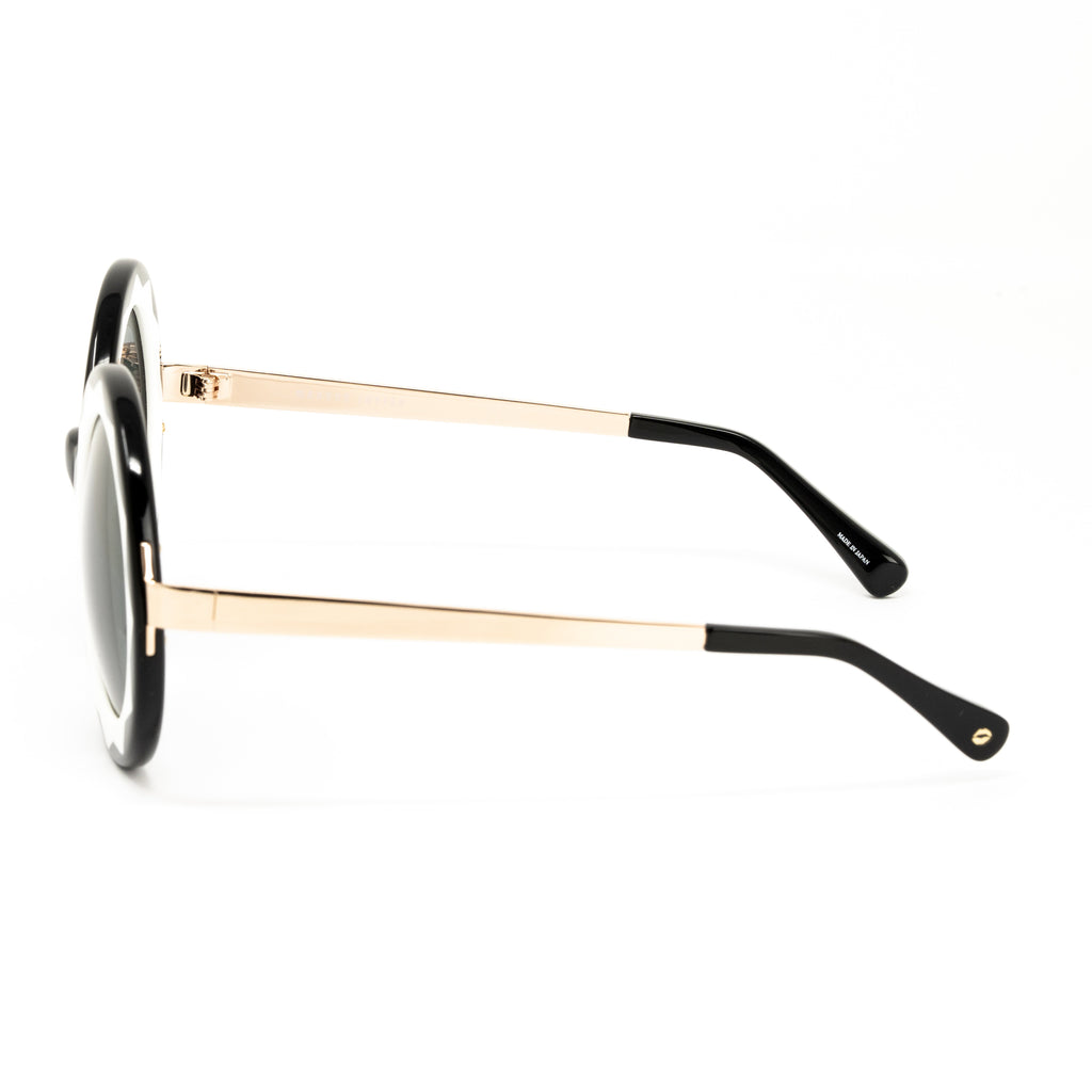Markus Lupfer x Linda Farrow Black and White Sunglasses