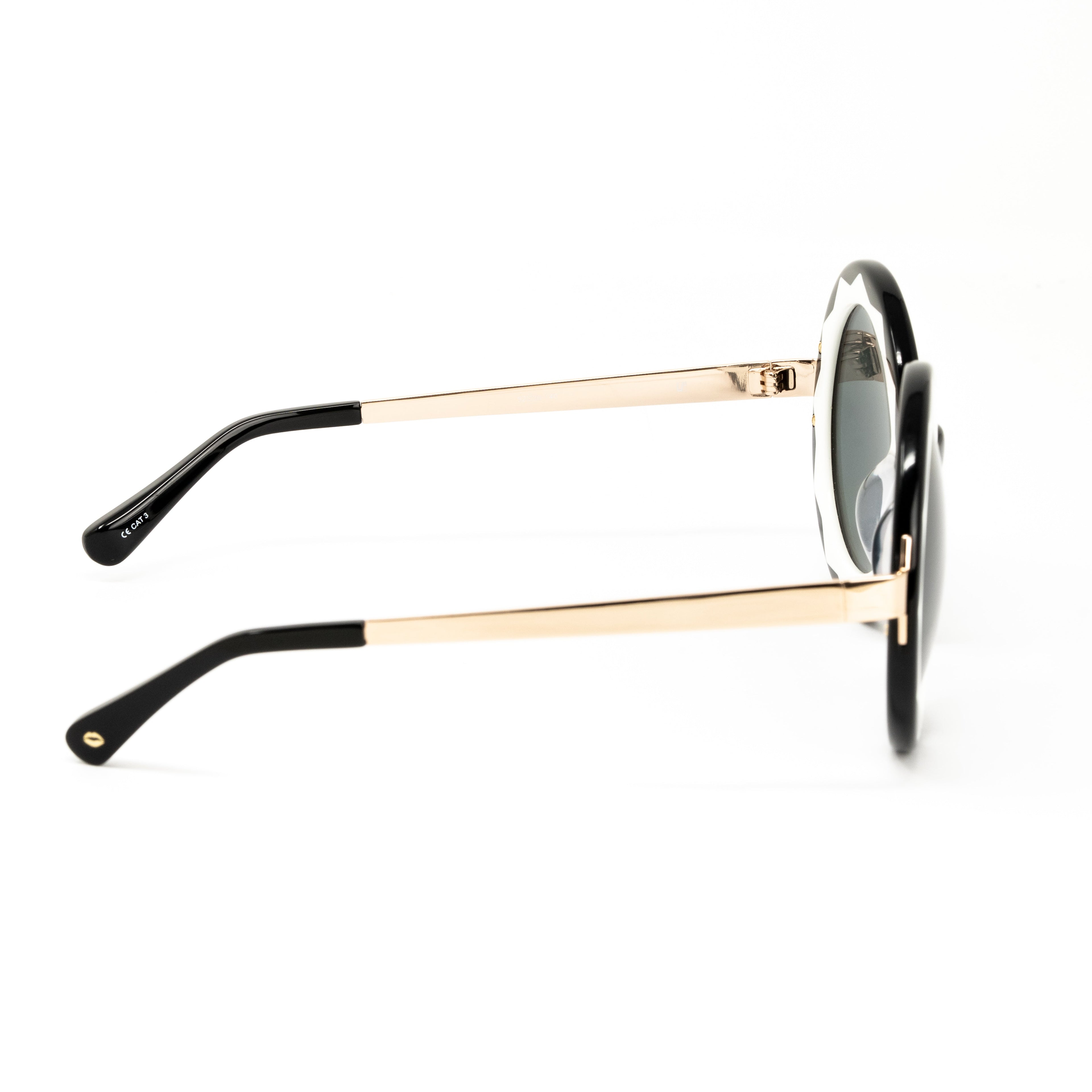 Markus Lupfer x Linda Farrow Black and White Sunglasses