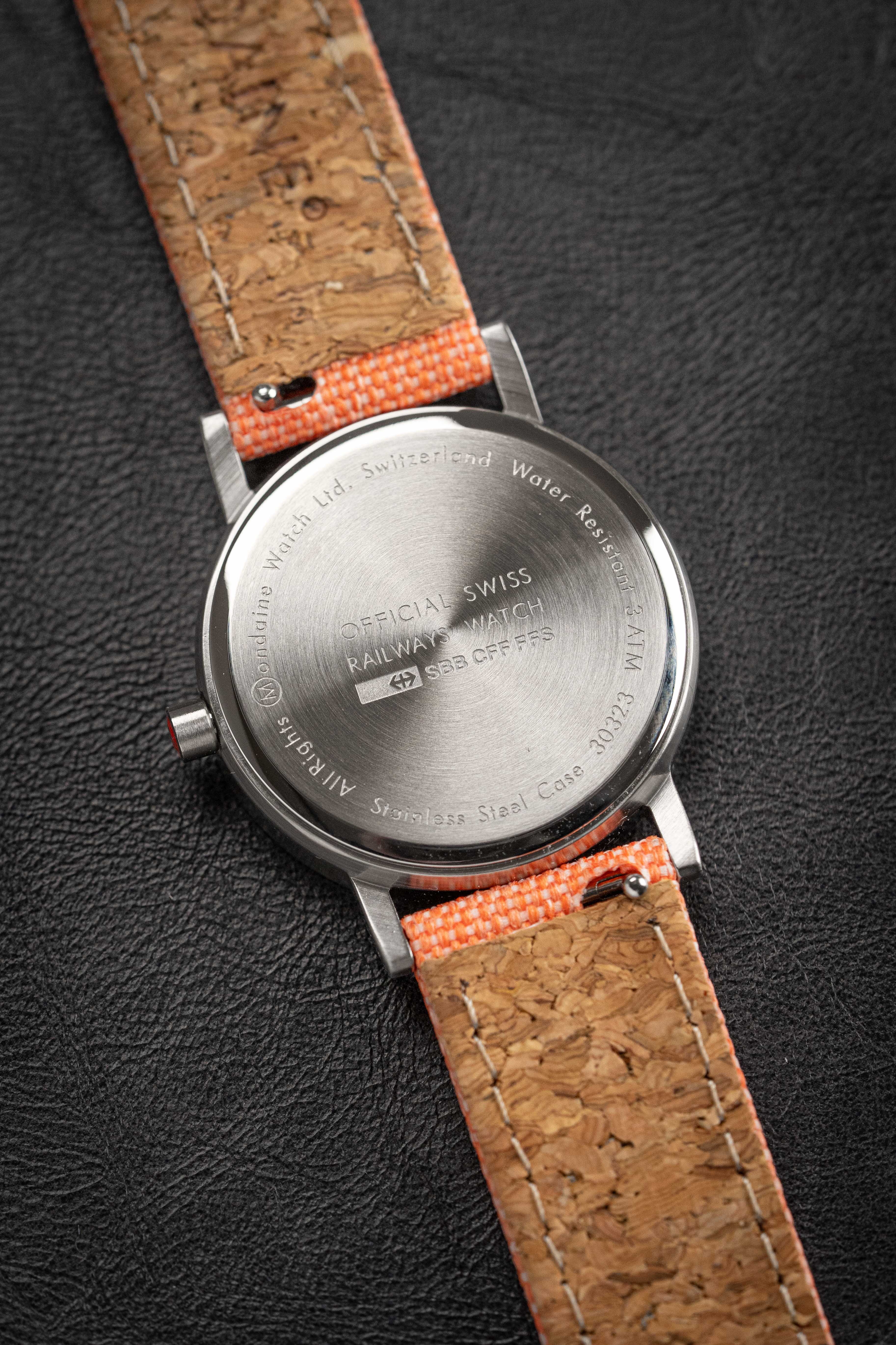 Mondaine Ladies Watch Classic White Orange