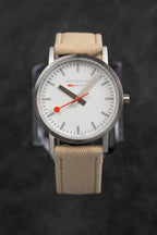 Mondaine Ladies Watch Classic White Beige
