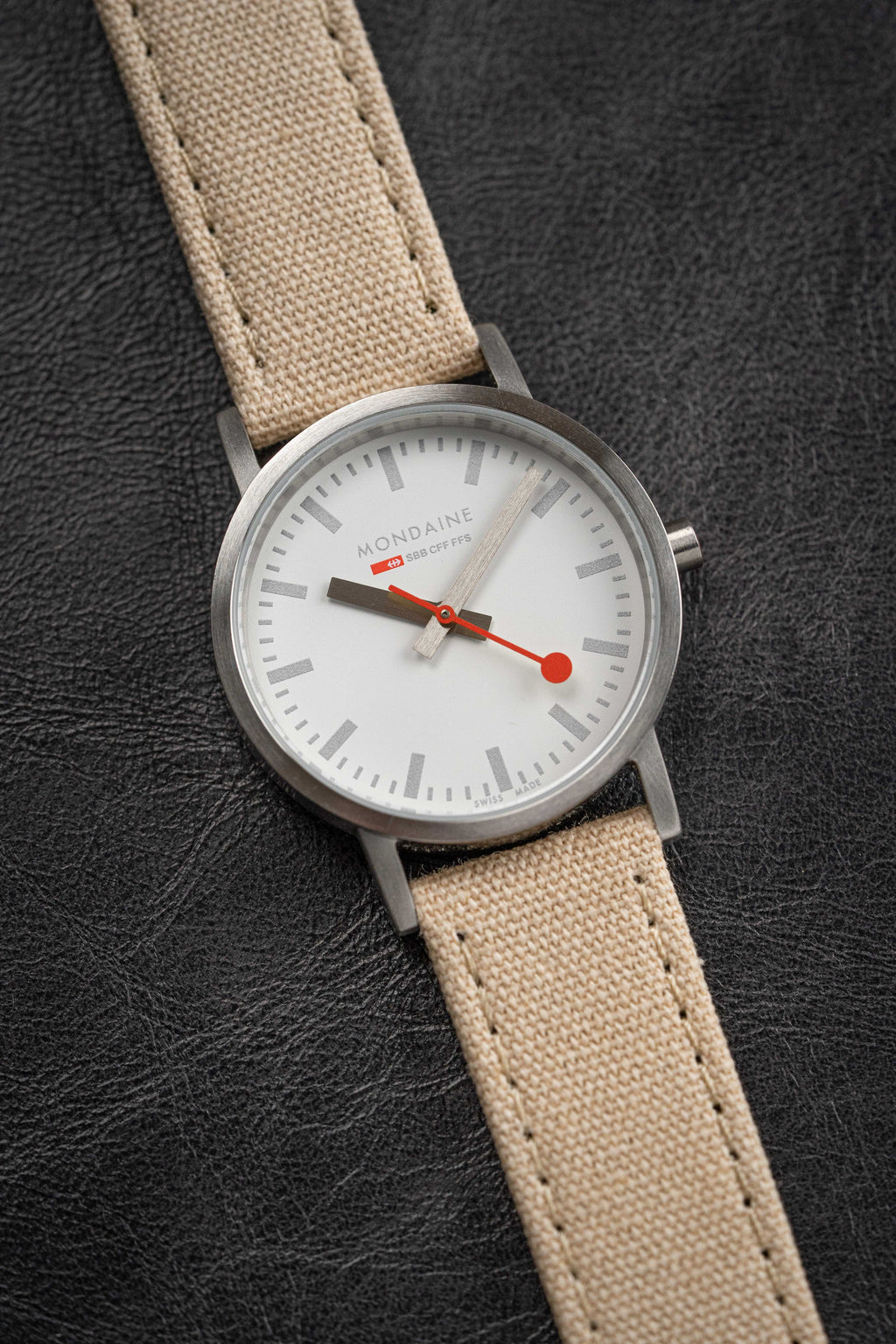 Mondaine Ladies Watch Classic White Beige