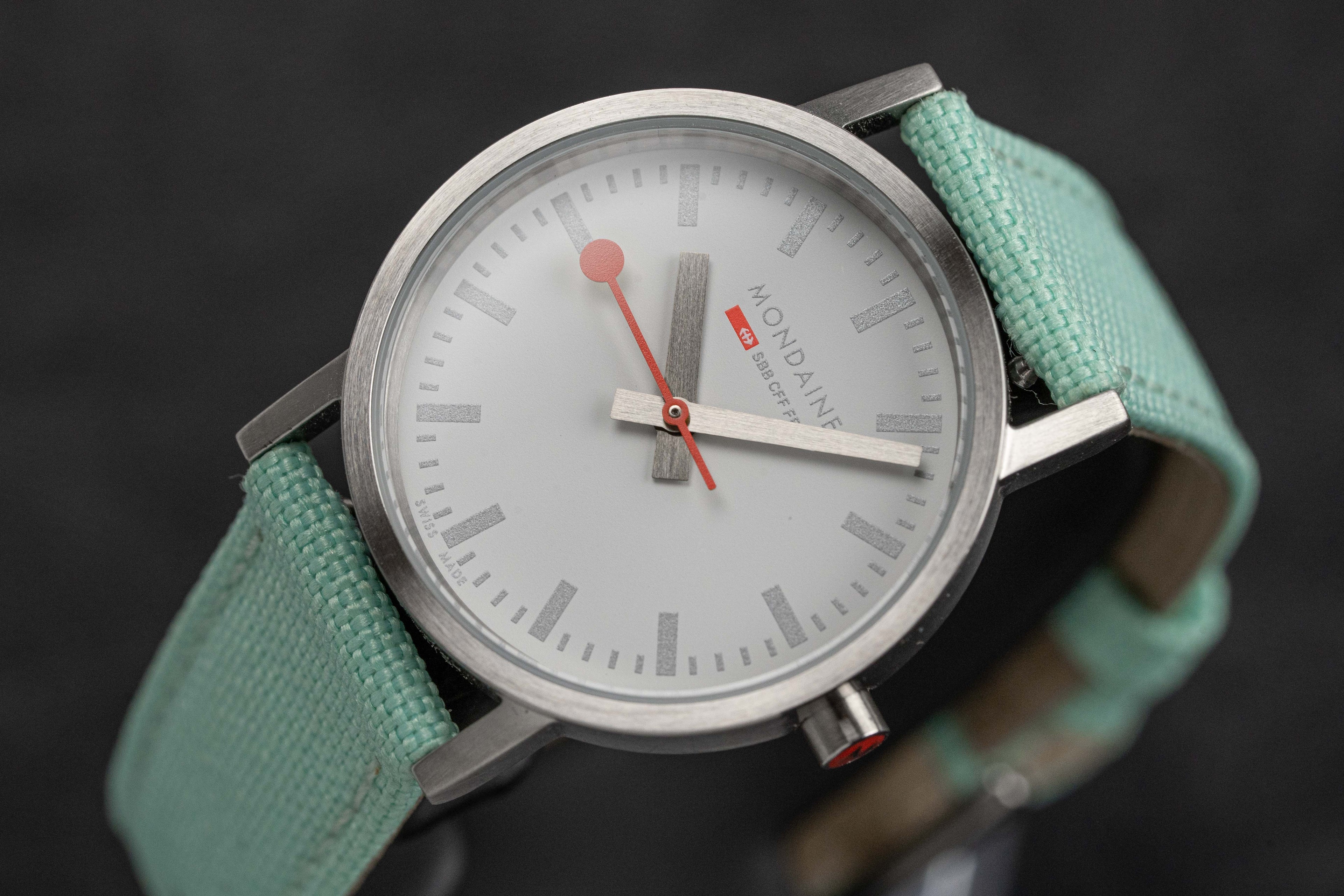 Mondaine Ladies Watch Classic White Mint Green