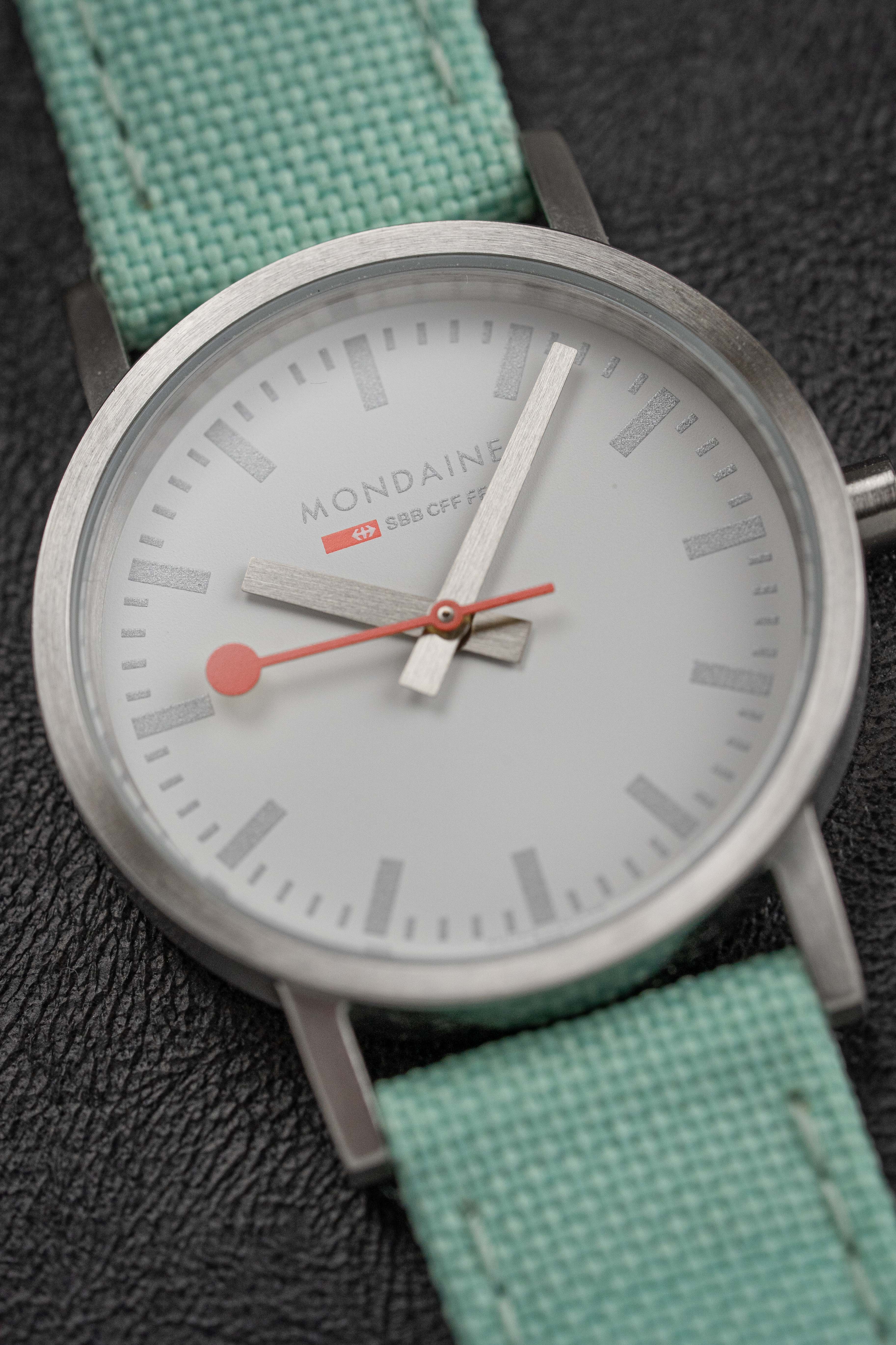 Mondaine Ladies Watch Classic White Mint Green