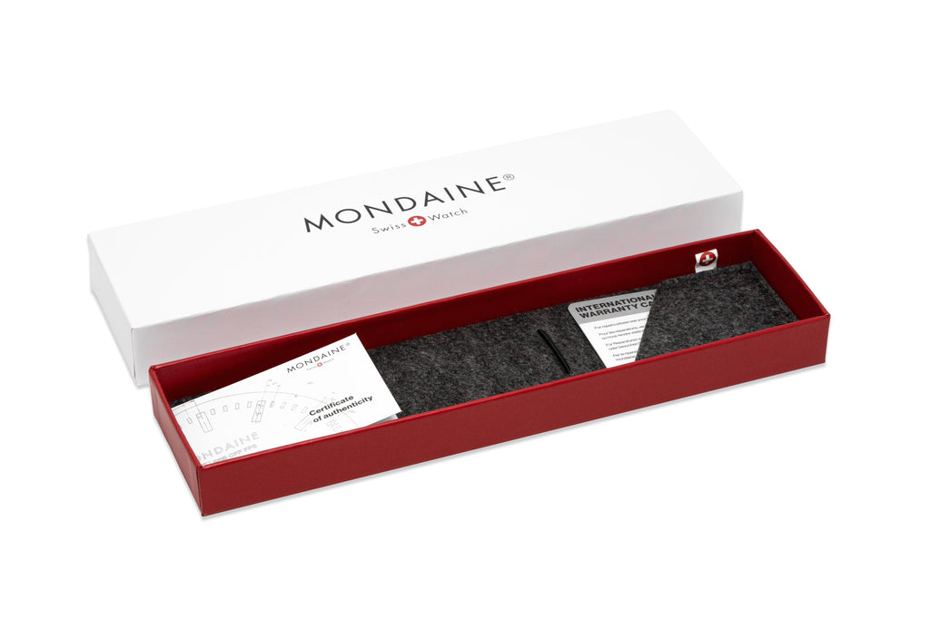 Mondaine Ladies Watch Classic White Orange