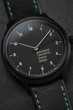 Mondaine Watch Helvetica No1 Black Green