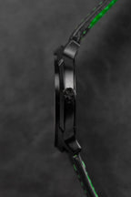 Mondaine Watch Helvetica No1 Black Green