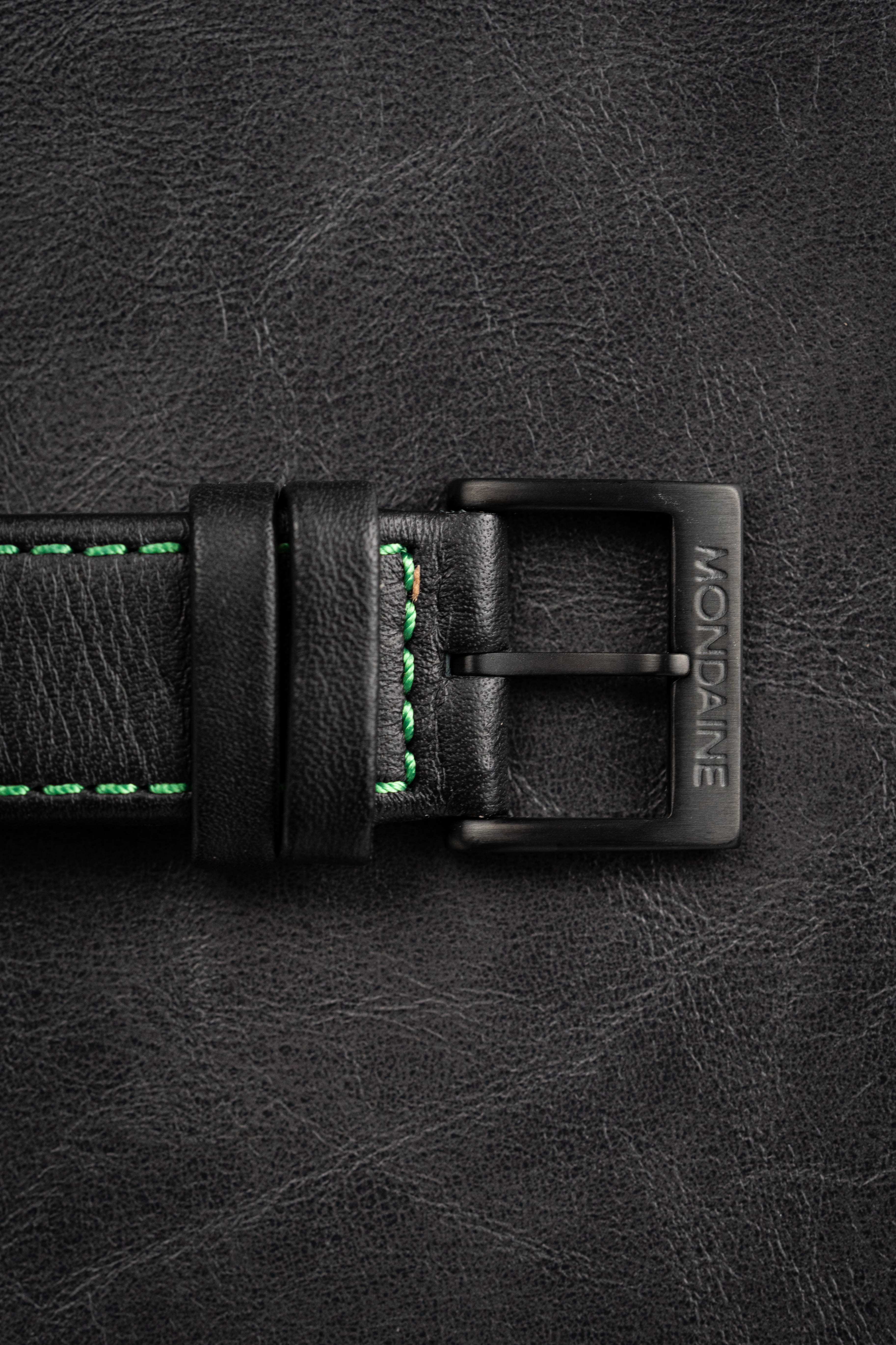 Mondaine Watch Helvetica No1 Black Green