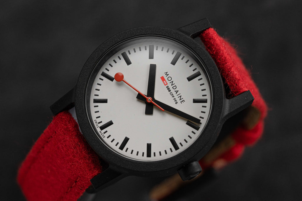 Mondaine Ladies Watch Essence Black Red