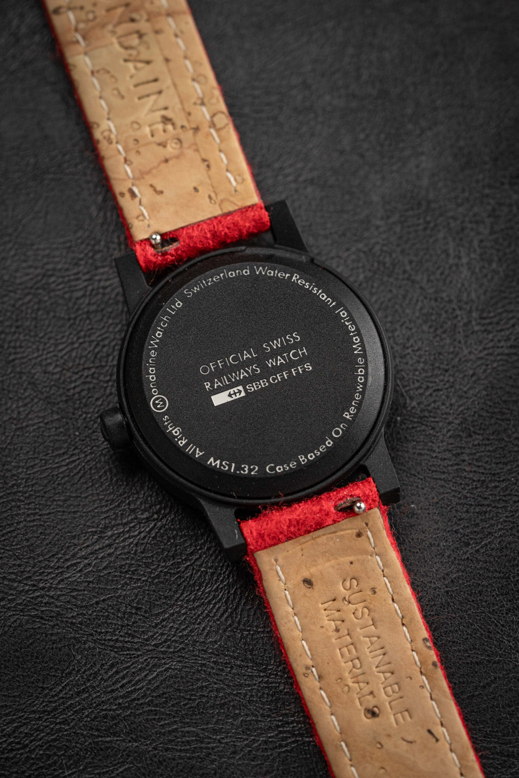 Mondaine Ladies Watch Essence Black Red