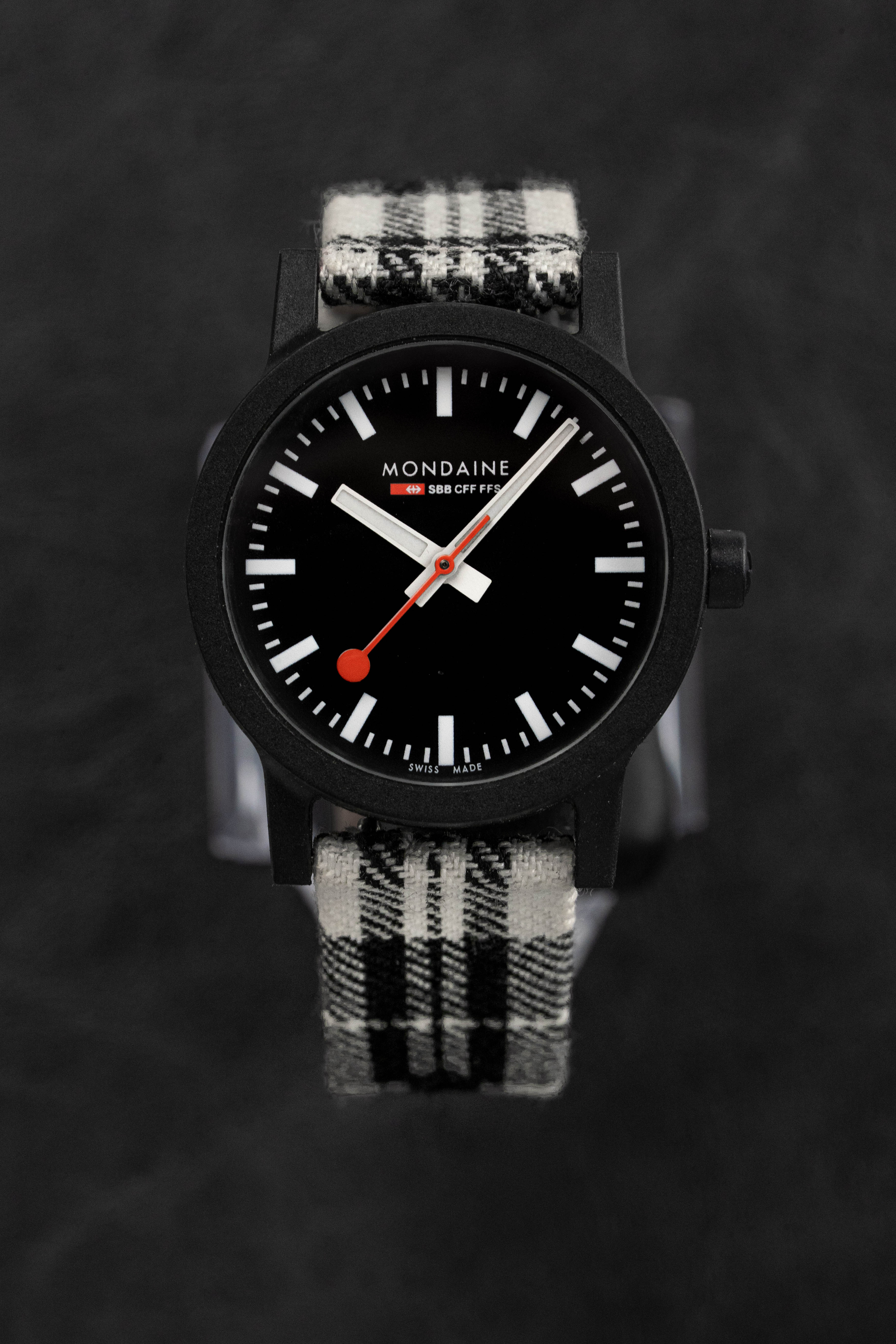 Mondaine Ladies Watch Essence Black White