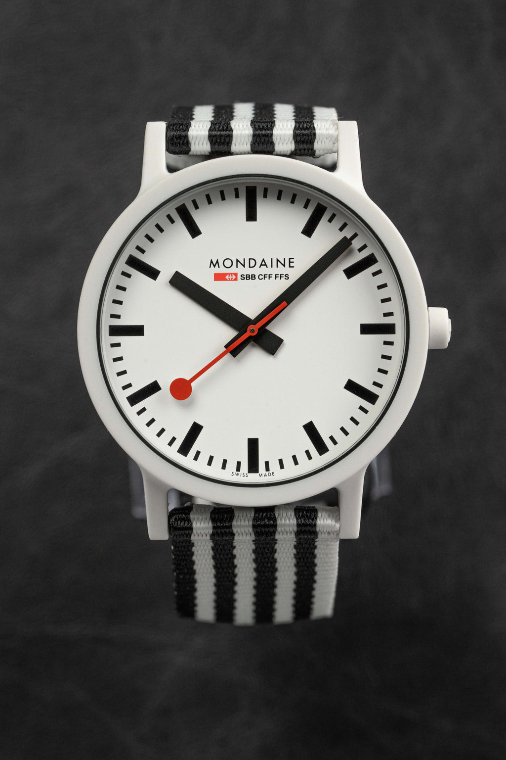 Mondaine Watch Essence Black White