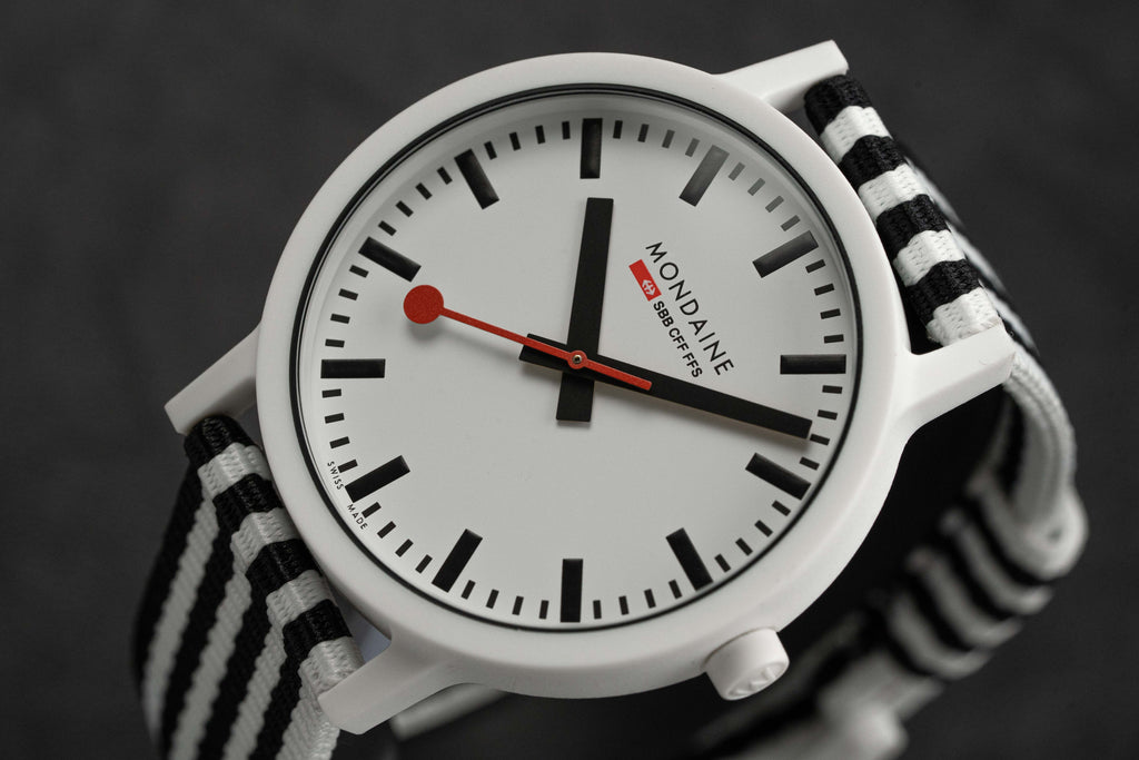 Mondaine Watch Essence Black White