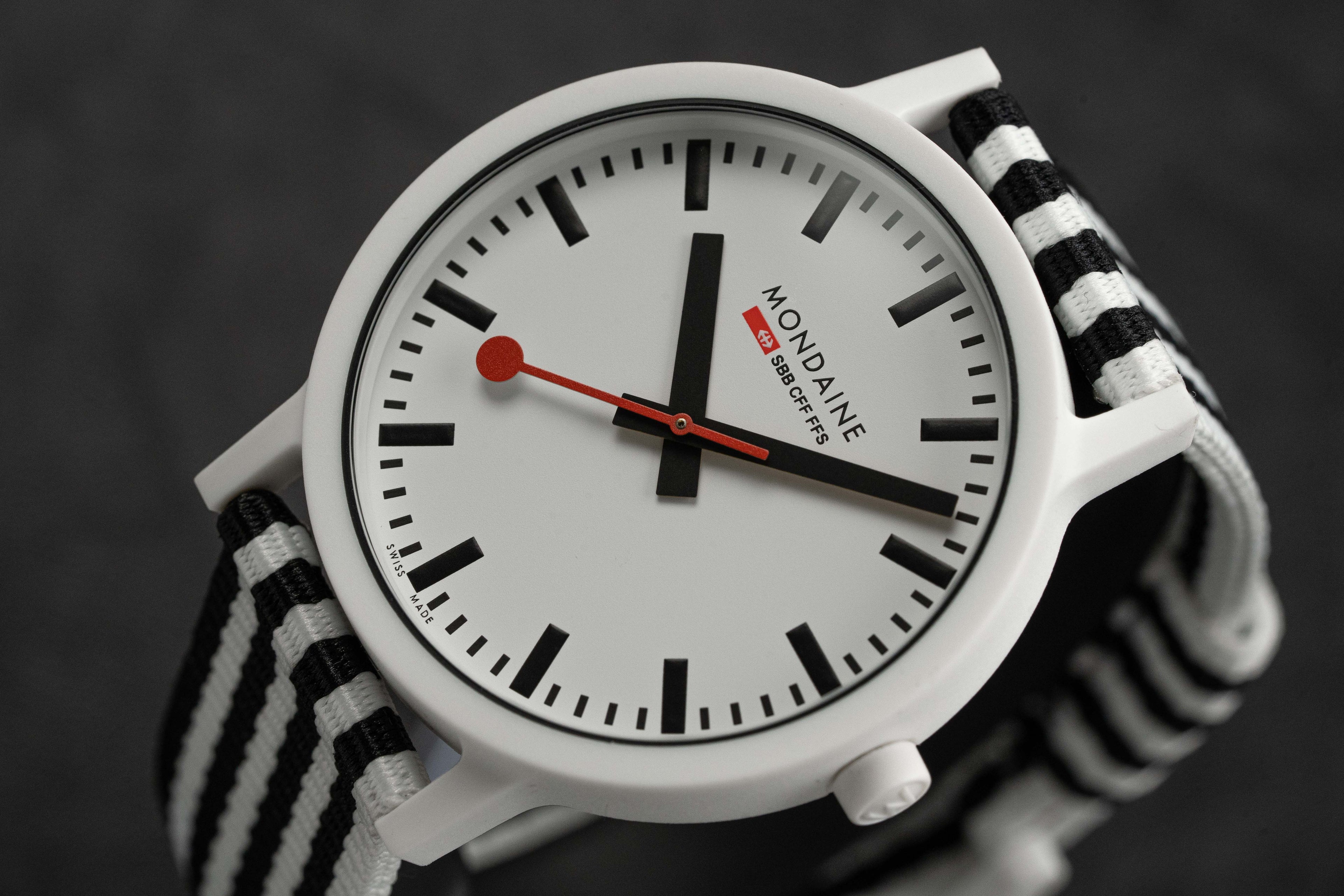 Mondaine Watch Essence Black White