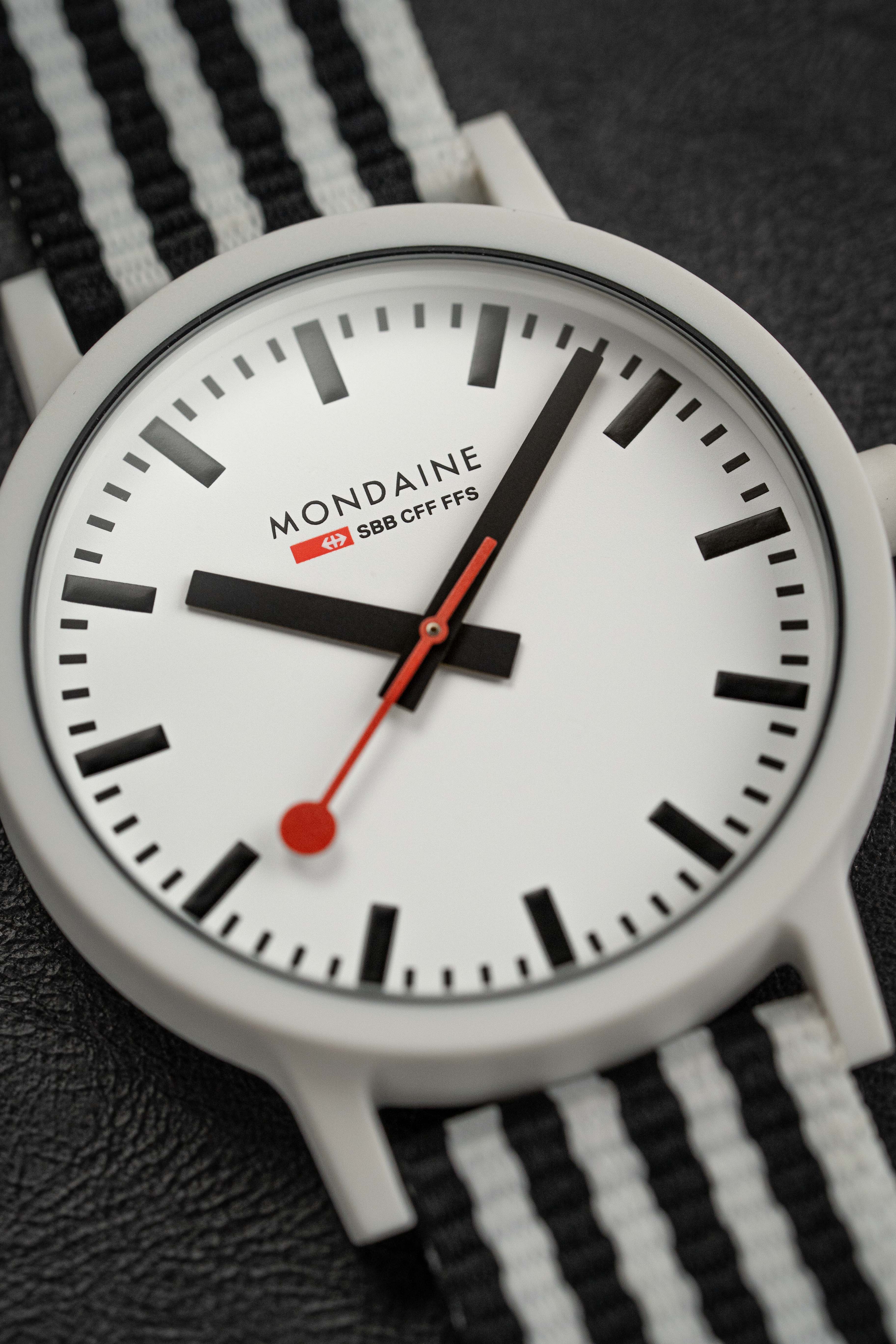 Mondaine Watch Essence Black White