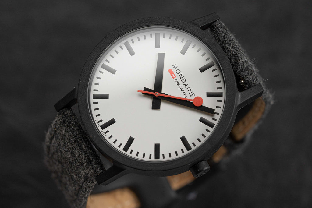 Mondaine Watch Essence Black Grey