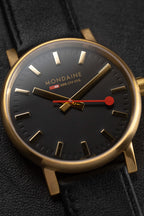 Mondaine Watch EVO2 Gold Black