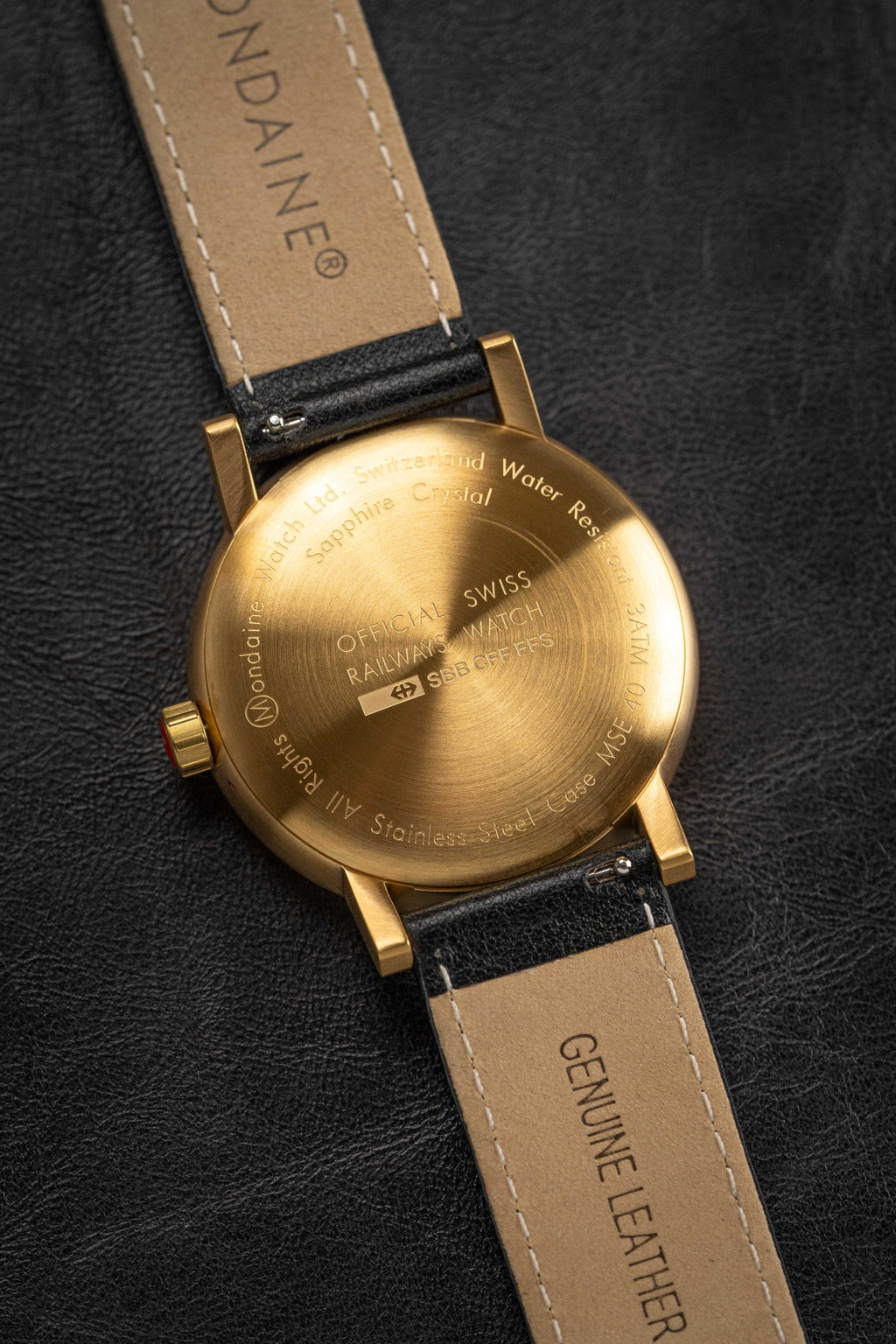 Mondaine Watch EVO2 Gold Black