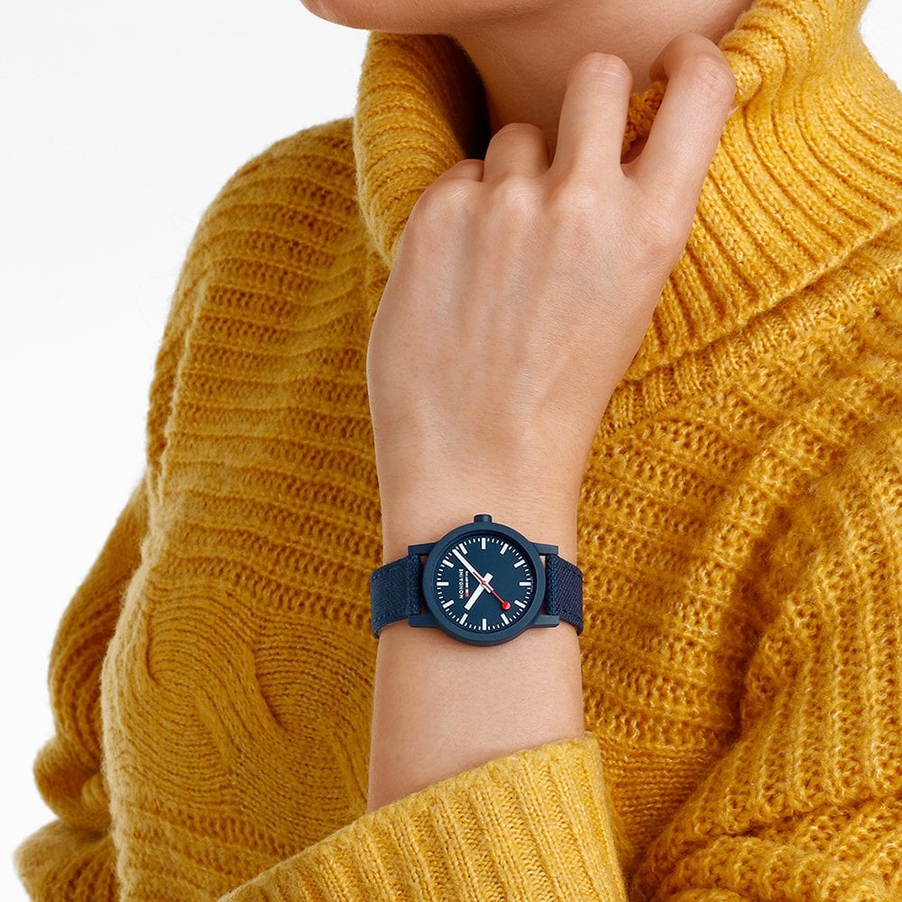 Mondaine Essence Ocean Blue Textile 32mm Ladies Watch