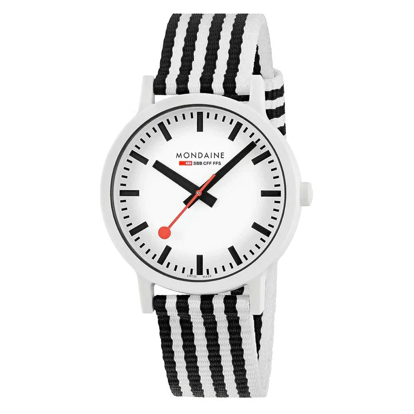 Mondaine Watch Essence Black White