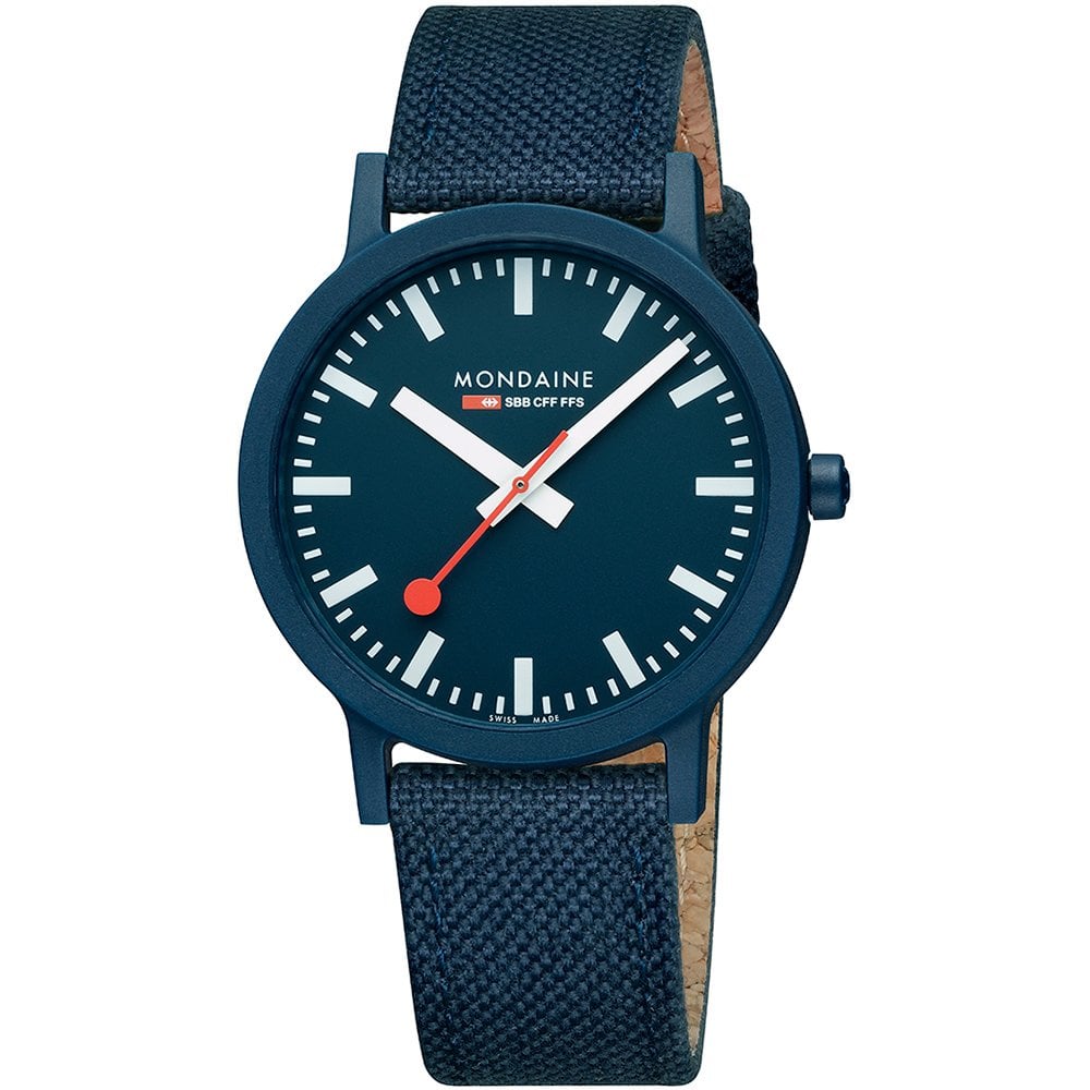Mondaine Essence Ocean Blue Textile 41mm Watch