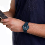 Mondaine Essence Ocean Blue Textile 41mm Watch