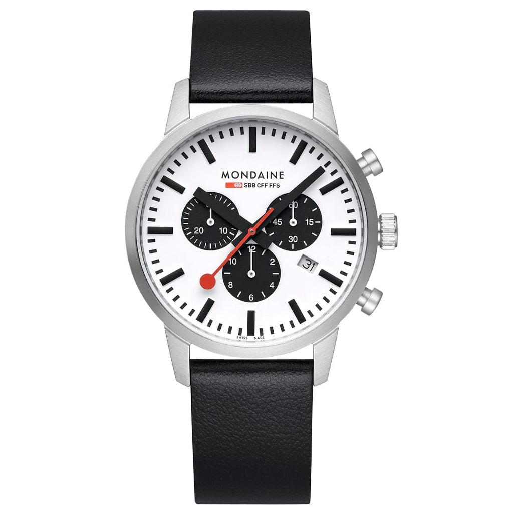 Mondaine Neo Swiss Chronograph Watch 41mm Panda Dial