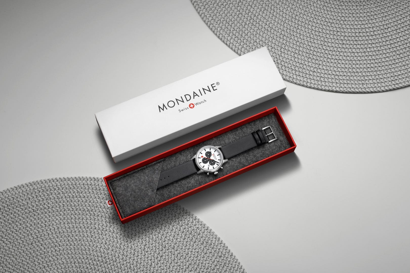 Mondaine Neo Swiss Chronograph Watch 41mm Panda Dial