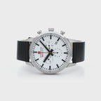 Mondaine Neo 41mm Swiss Chronograph Watch White Dial