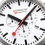 Mondaine Neo 41mm Swiss Chronograph Watch White Dial