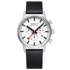 Mondaine Neo 41mm Swiss Chronograph Watch White Dial