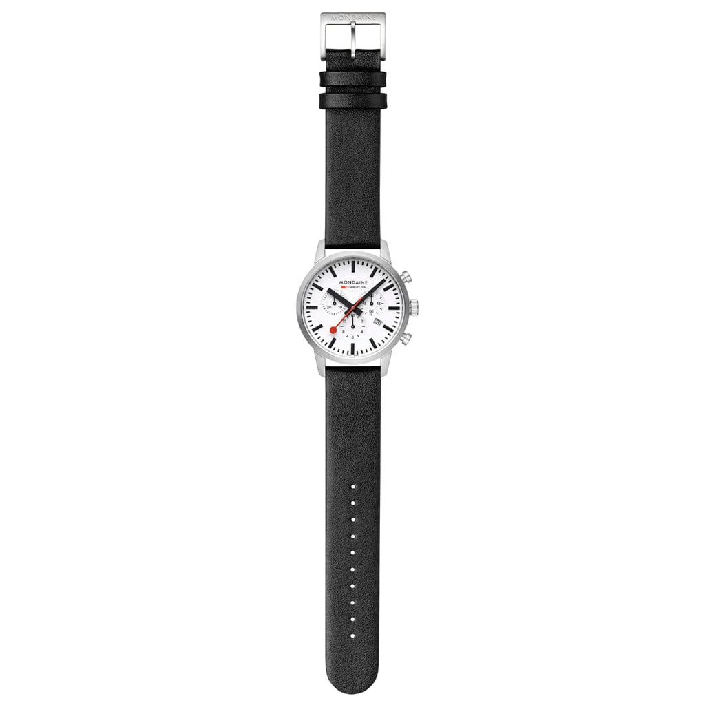 Mondaine Neo 41mm Swiss Chronograph Watch White Dial