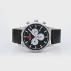 Mondaine Neo 41mm Chronograph Watch Black Dial