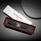 Mondaine Neo 41mm Chronograph Watch Black Dial
